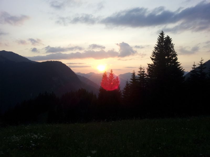 Sonnenuntergang Berwang